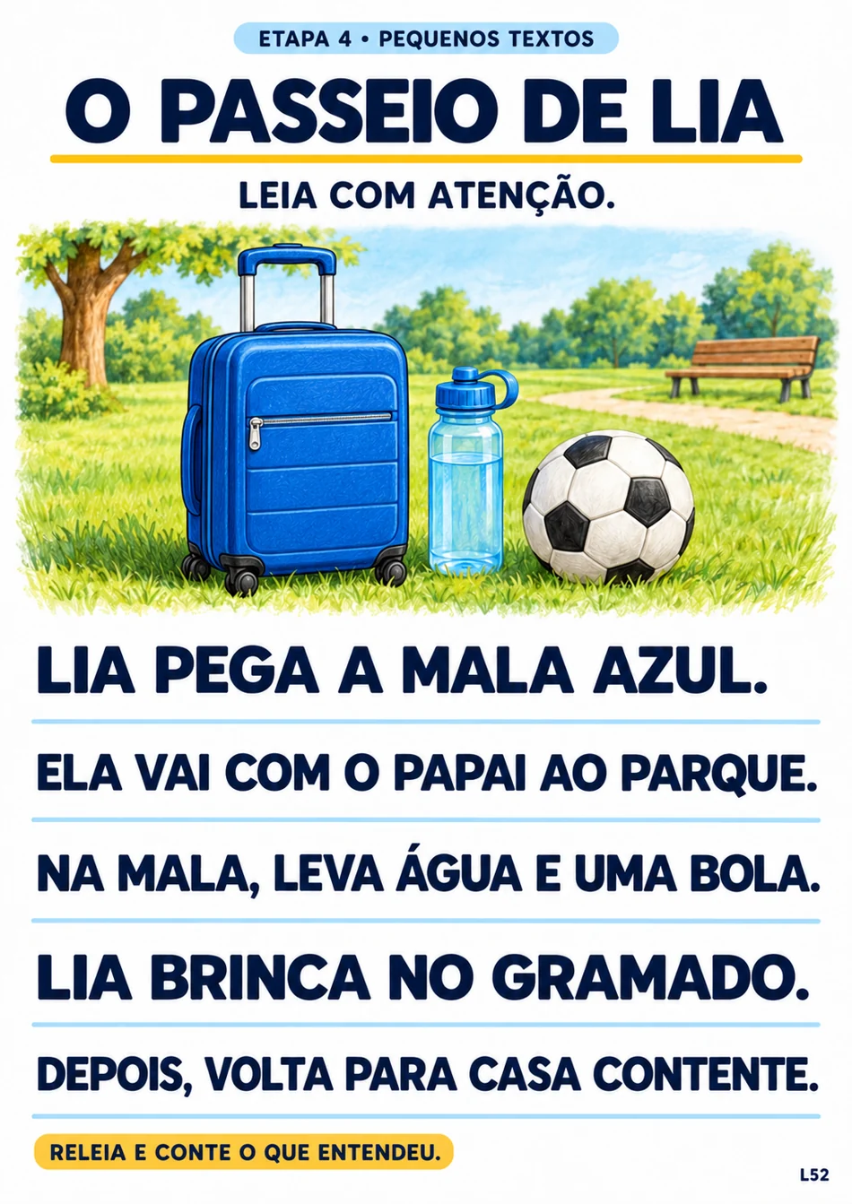 Pequeno texto O passeio de Lia